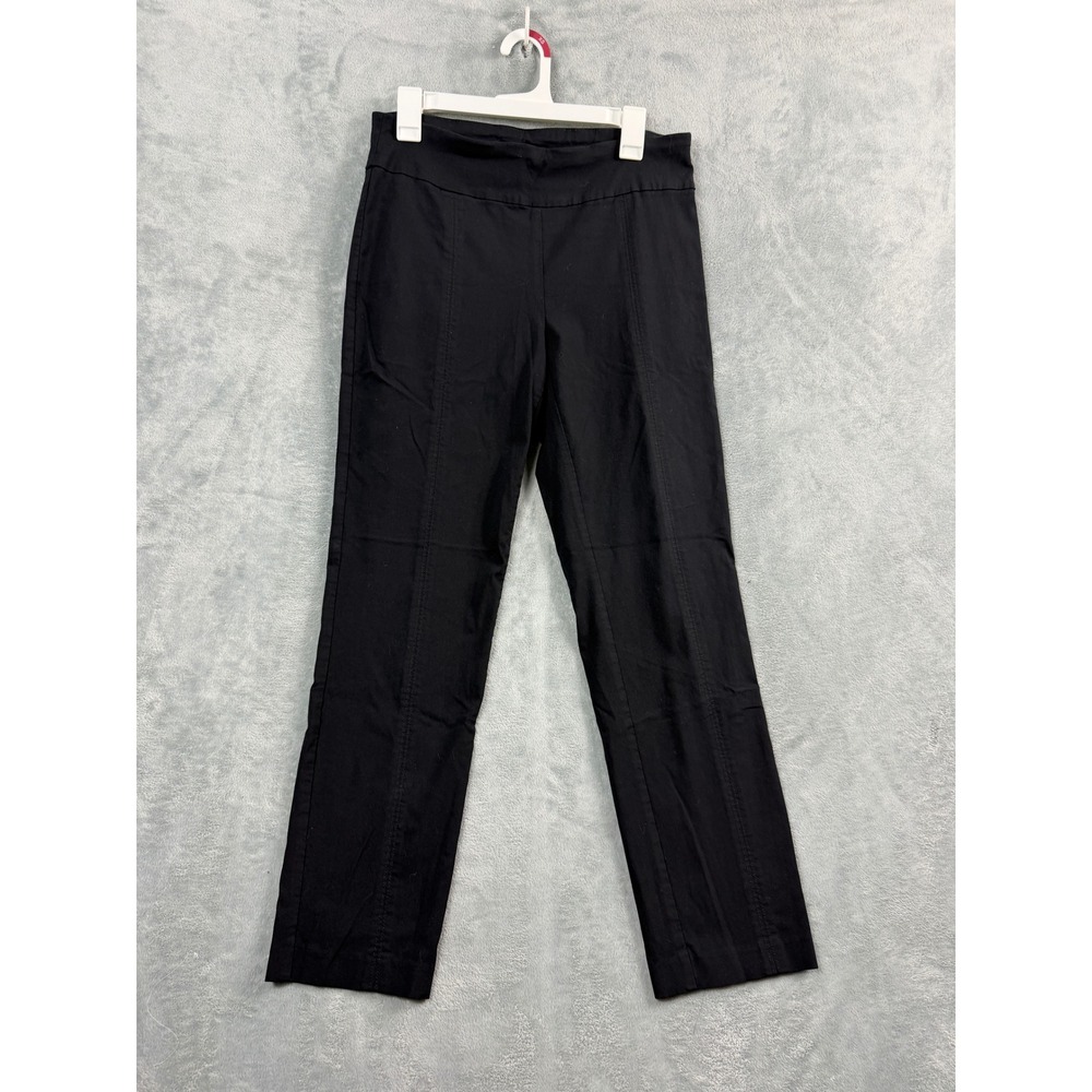 Zac & Rachel Womens 12 Black Stretch Pants Straight Leg Office Siren Trousers